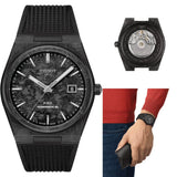  Shop Authentic Tissot PRX Powermatic 80 Carbon Black Dial Black Rubber Strap Watch for Men - T137.907.97.201.00 - Luxxuri
