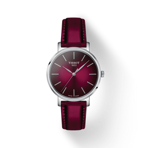  Shop Authentic Tissot Everytime Lady Burgundy Dial Burgundy Leather Strap Watch for Women - T143.210.17.331.00 - Luxxuri