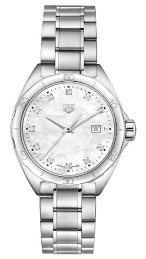  Shop Authentic Tag Heuer Formula 1 Diamonds Mother Of Pearl White Dial Silver Steel Strap Watch for Women - WBJ1419.BA0664 - Luxxuri