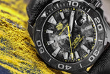  Shop Authentic Tag Heuer Aquaracer Calibre 5 Black NATO Strap Carbon Dial Watch for Men - WBD218B.FC6446 - Luxxuri
