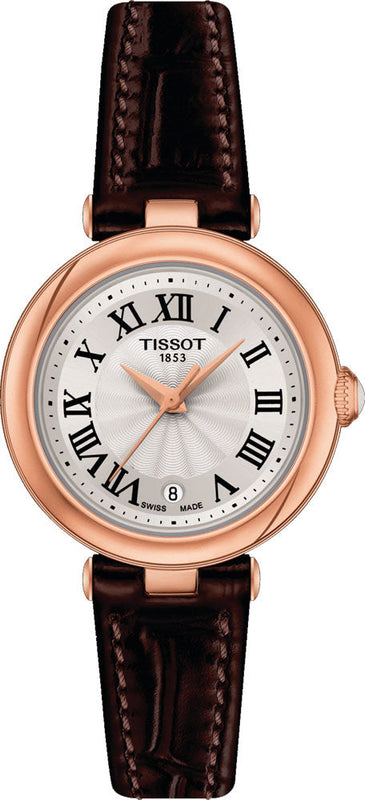  Shop Authentic Tissot Bellissima Small Lady White Dial Brown Leather Strap Watch For Women - T126.010.36.013.00 - Luxxuri