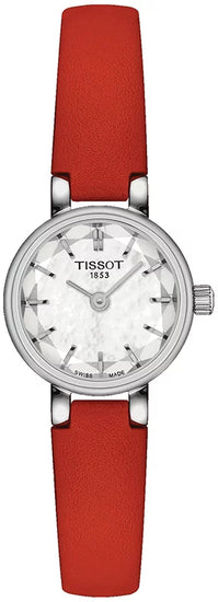  Shop Authentic Tissot Lovely Round Mother of Pearl Dial Red Leather Strap Watch for Women - T140.009.16.111.00 - Luxxuri