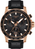 Shop Authentic Tissot Supersport Chrono Black Dial Black Leather Strap Watch for Men - T125.617.36.051.00 - Luxxuri