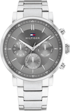  Shop Authentic Tommy Hilfiger Tyson Chronograph Grey Dial Silver Steel Strap Watch For Men - 1710604 - Luxxuri