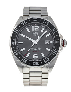  Shop Authentic Tag Heuer Formula 1 Calibre 5 Chronograph Anthracite Dial Silver Steel Strap Watch for Men - WAZ2011.BA0842 - Luxxuri