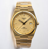  Shop Authentic Tissot PRX Powermatic 80 Gold Dial Gold Steel Strap Watch for Men - T137.407.33.021.00 - Luxxuri
