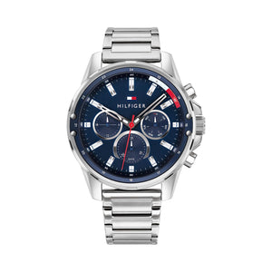  Shop Authentic Tommy Hilfiger Mason Quartz Blue Dial Silver Steel Strap Watch for Men - 1791788 - Luxxuri