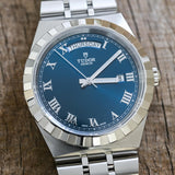 Shop Authentic Tudor Royal Automatic Blue Dial Silver Steel Strap Watch for Men - M28600-0005 - Luxxuri