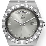 Shop Authentic Tudor Royal Day Date Diamonds Automatic Silver Dial Silver Steel Strap Watch for Men - M28600-0002 - Luxxuri