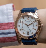  Shop Authentic Guess Marina Multifunction White Dial Blue Rubber Strap Watch for Women - W1025L4 - Luxxuri