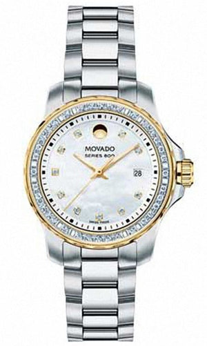  Shop Authentic Movado Series 800 29mm Diamonds Mother of Pearl Dial Silver Steel Strap Watch For Women - 2600121 - Luxxuri