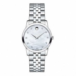  Shop Authentic Movado Museum Classic Mother of Pearl Dial Silver Steel Strap Watch For Women - 0606612 - Luxxuri