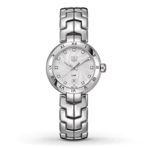  Shop Authentic Tag Heuer Link Diamonds Mother of Pearl Dial Silver Steel Strap Watch for Women - WAT1411.BA0954 - Luxxuri