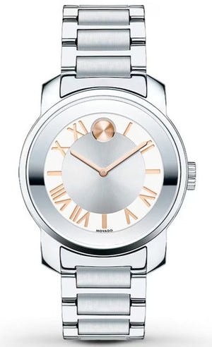  Shop Authentic Movado Bold Silver Dial Silver Steel Strap Watch for Women - 3600244 - Luxxuri