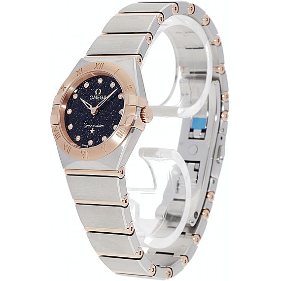  Shop Authentic Omega Constellation Quartz Diamonds Blue Dial Two Tone Steel Strap Watch for Women - 131.20.25.60.53.002 - Luxxuri