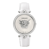  Shop Authentic Versace Palazzo Empire White Dial White Leather Strap Watch for Women - VCO010017 - Luxxuri
