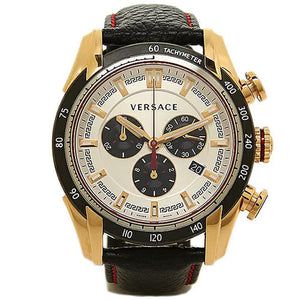  Shop Authentic Versace V-Ray Chronograph White Dial Black Leather Strap Watch for Men - VDB040014 - Luxxuri