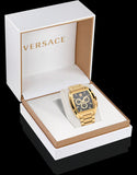  Shop Authentic Versace Dominus Chronograph Black Dial Gold Steel Strap Watch For Men - VE6H00523 - Luxxuri
