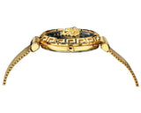  Shop Authentic Versace Palazzo Empire Greca Black Dial Gold Mesh Bracelet Watch for Women - VEDV00519 - Luxxuri