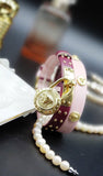  Shop Authentic Versace Medusa Lock Icon Gold Dial Red Leather Strap Watch for Women - VEDW00319 - Luxxuri