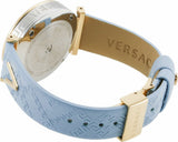  Shop Authentic Versace V-Twist Blue Dial Blue Leather Strap Watch for Women - VELS00319 - Luxxuri