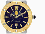  Shop Authentic Versace Greca Logo Moonphase Black Dial Two Tone Steel Strap Watch for Men - VE7G00223 - Luxxuri