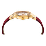 Shop Authentic Versace Greca Silver Dial Red Leather Strap Watch for Women - VEVH00420 - Luxxuri