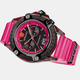  Shop Authentic Versace Icon Active Chronograph Quartz Black Dial Pink Rubber Strap Watch For Men - VEZ700221 - Luxxuri