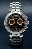  Shop Authentic Versace Aion Chronograph Black Dial Silver Steel Strap Watch For Men - VE1D01019 - Luxxuri