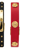  Shop Authentic Versace Medusa Lock Icon Gold Dial Red Leather Strap Watch for Women - VEDW00119 - Luxxuri