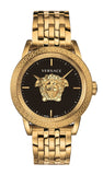  Shop Authentic Versace Palazzo Empire Black Dial Gold Steel Strap Watch for Men - VERD00818 - Luxxuri