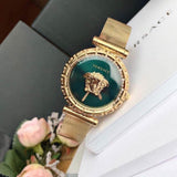  Shop Authentic Versace Palazzo Empire Greca Green Dial Gold Mesh Bracelet Watch for Women - VEDV00819 - Luxxuri