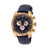  Shop Authentic Versace V-Ray Blue Chronograph Blue Dial Blue Leather Strap Watch for Men - VDB030014 - Luxxuri