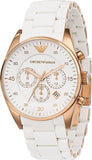  Shop Authentic Emporio Armani Sportivo White Dial White Rubber Strap Watch For Men - AR5919 - Luxxuri
