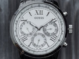  Shop Authentic Guess Sunrise Multifunction Quartz White Dial Silver Steel Strap Watch For Women - W0330L3 - Luxxuri