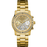  Shop Authentic Guess Confetti Diamonds Silver Dial Gold Steel Strap Watch for Women - W0774L5 - Luxxuri