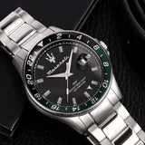  Shop Authentic Maserati SFIDA Chronograph Black Dial Silver Steel Strap Watch For Men - R8853140005 - Luxxuri