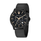  Shop Authentic Maserati Epoca Chronograph Black Dial Black Mesh Strap Watch For Men - R8873618013 - Luxxuri