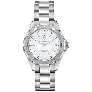  Shop Authentic Tag Heuer Aquaracer Mother of Pearl Dial Silver Steel Strap Watch for Women - WBD131A.BA0748 - Luxxuri