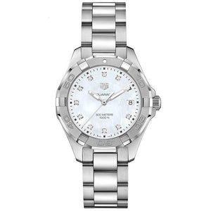  Shop Authentic Tag Heuer Aquaracer Diamonds Mother of Pearl Dial Silver Steel Strap Watch for Women - WBD131B.BA0748 - Luxxuri