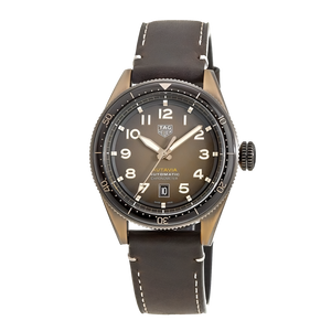  Shop Authentic Tag Heuer Autavia Brown Dial Brown Leather Strap Watch for Men - WBE5191.FC8276 - Luxxuri