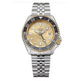  Shop Authentic Seiko 5 Sports GMT Automatic 70th Anniversary Taiwan Limited Edition Gold Dial Silver Steel Strap Watch For Men - SSK044K1 - Luxxuri