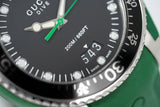  Shop Authentic Gucci Dive Black Dial Green Rubber Strap Watch For Men - YA136310 - Luxxuri
