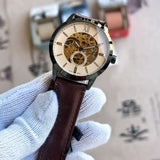  Shop Authentic Fossil Neutra Automatic Skeleton White Dial Brown Leather Strap Watch for Men - ME3184 - Luxxuri