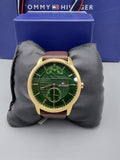  Shop Authentic Tommy Hilfiger Hunter Green Dial Brown Leather Strap Watch for Men - 1791607 - Luxxuri