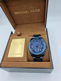  Shop Authentic Michael Kors Brecken Chronograph Quartz Blue Dial Blue Steel Strap Watch For Men - MK6361 - Luxxuri
