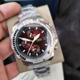  Shop Authentic Fossil Bronson Chronograph Red Dial Silver Steel Strap Watch for Men - FS5878 - Luxxuri