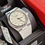  Shop Authentic Tissot PRX 40 White Dial White Rubber Strap Watch For Men -  T137.410.17.011.00 - Luxxuri