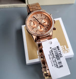  Shop Authentic Michael Kors Ritz Chronograph Rose Gold Dial Rose Gold Steel Strap Watch For Women - MK7302 - Luxxuri