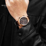  Shop Authentic Maserati Triconic Chronograph Grey Dial Brown Leather Strap Watch For Men - R8871639003 - Luxxuri